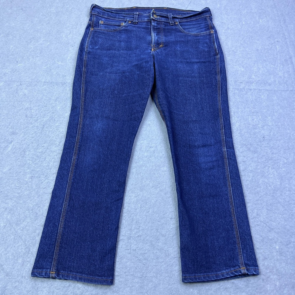 Origin Jeans Mens *37x29 ACTUAL Blue Straight Dark Wash Legit Fit USA Made (34C)